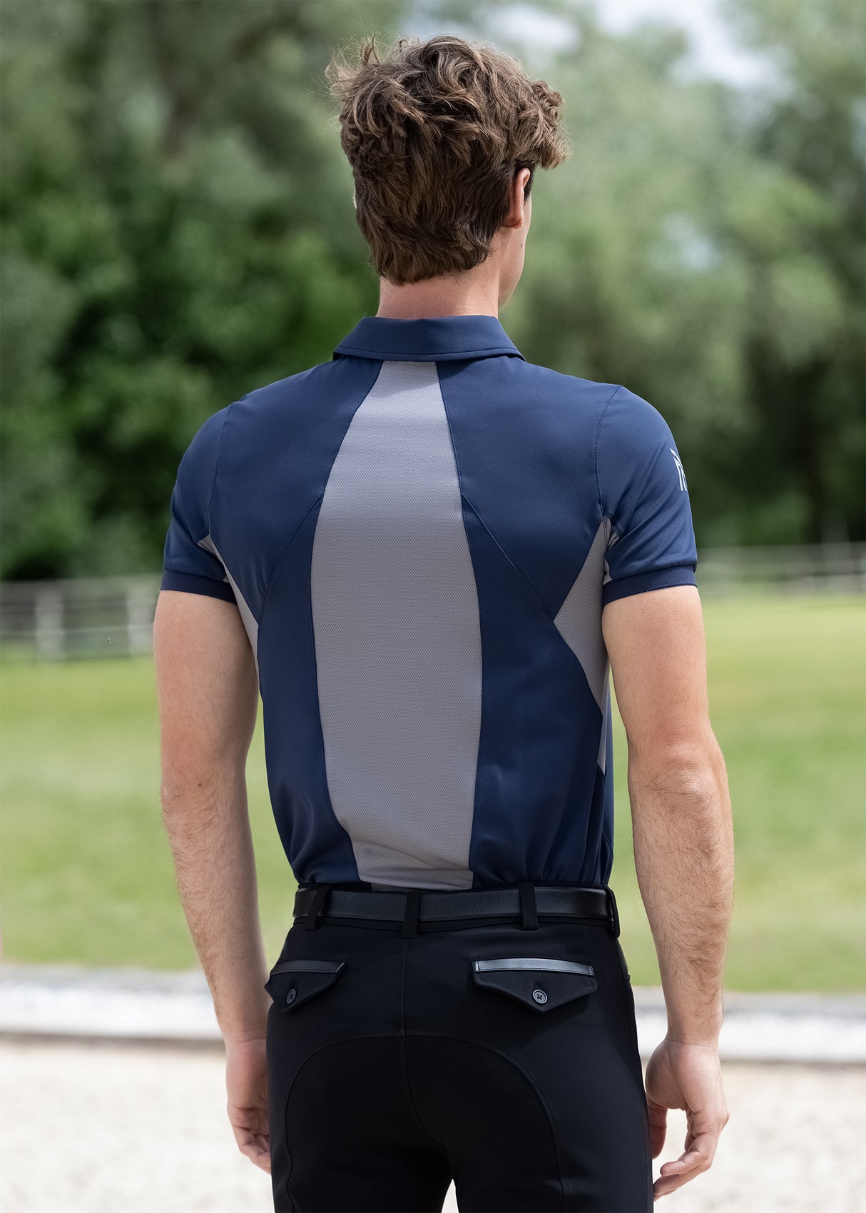 Maximilian Cross Polo Shirt Navy