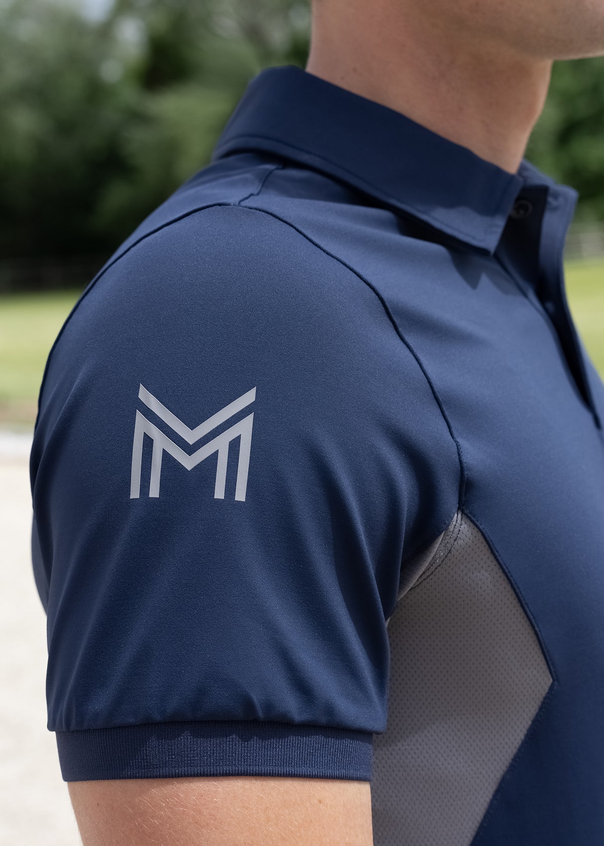 Maximilian Cross Polo Shirt Navy