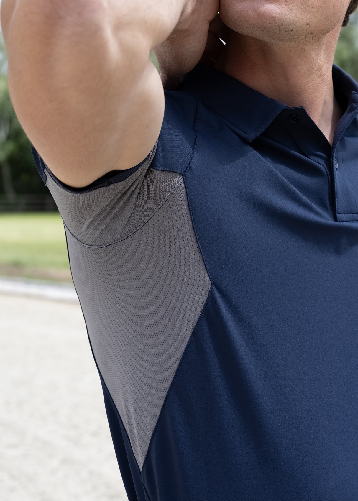 Maximilian Cross Polo Shirt Navy