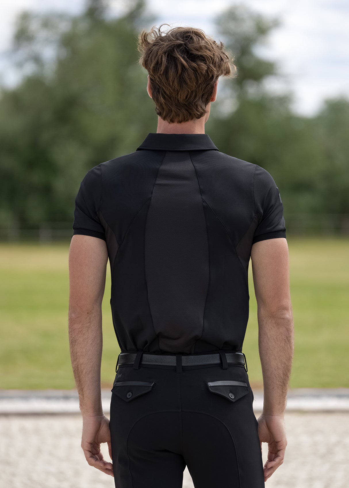 Maximilian Cross Polo Shirt Black