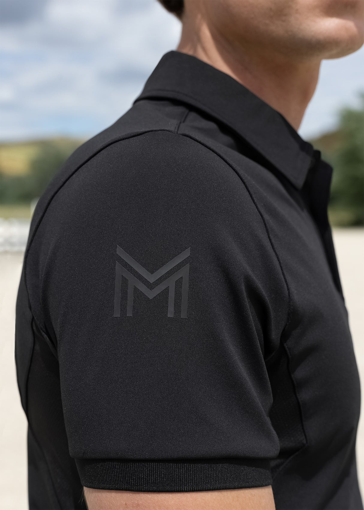 Maximilian Cross Polo Shirt Black