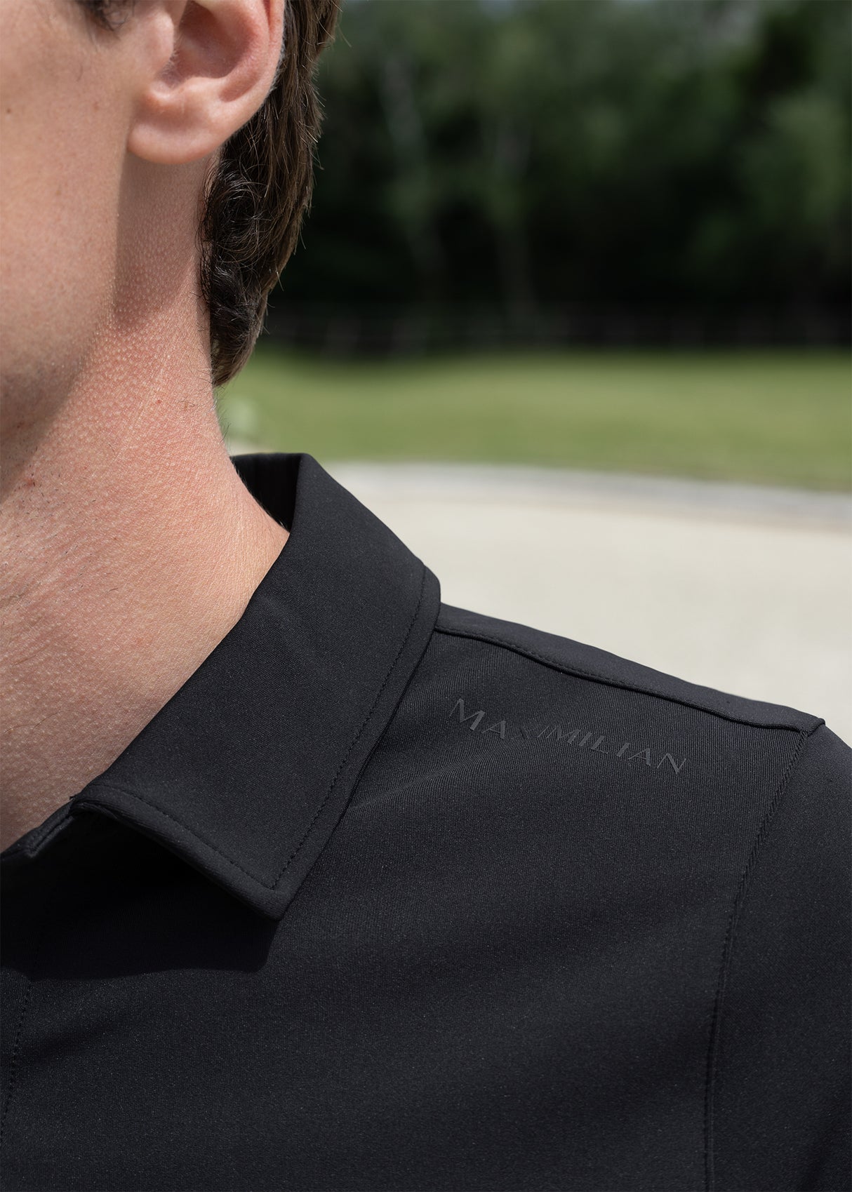Maximilian Cross Polo Shirt Black