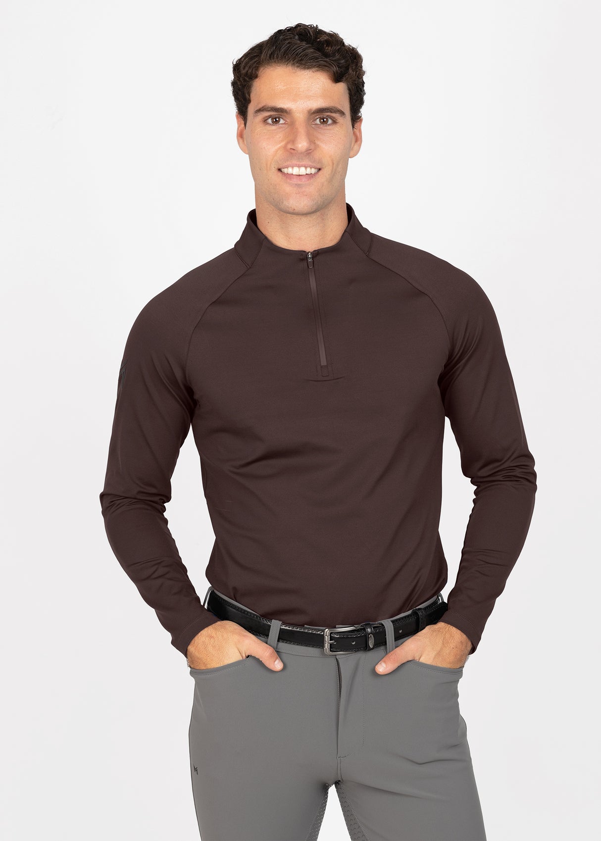 Maximilian Code Long Sleeve Base Layer Chocolate