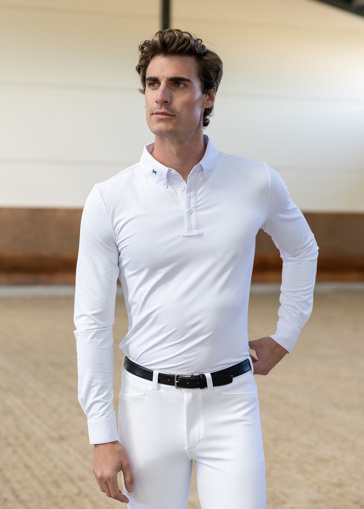 Maximilian Active Long Sleeve Competition Shirt White