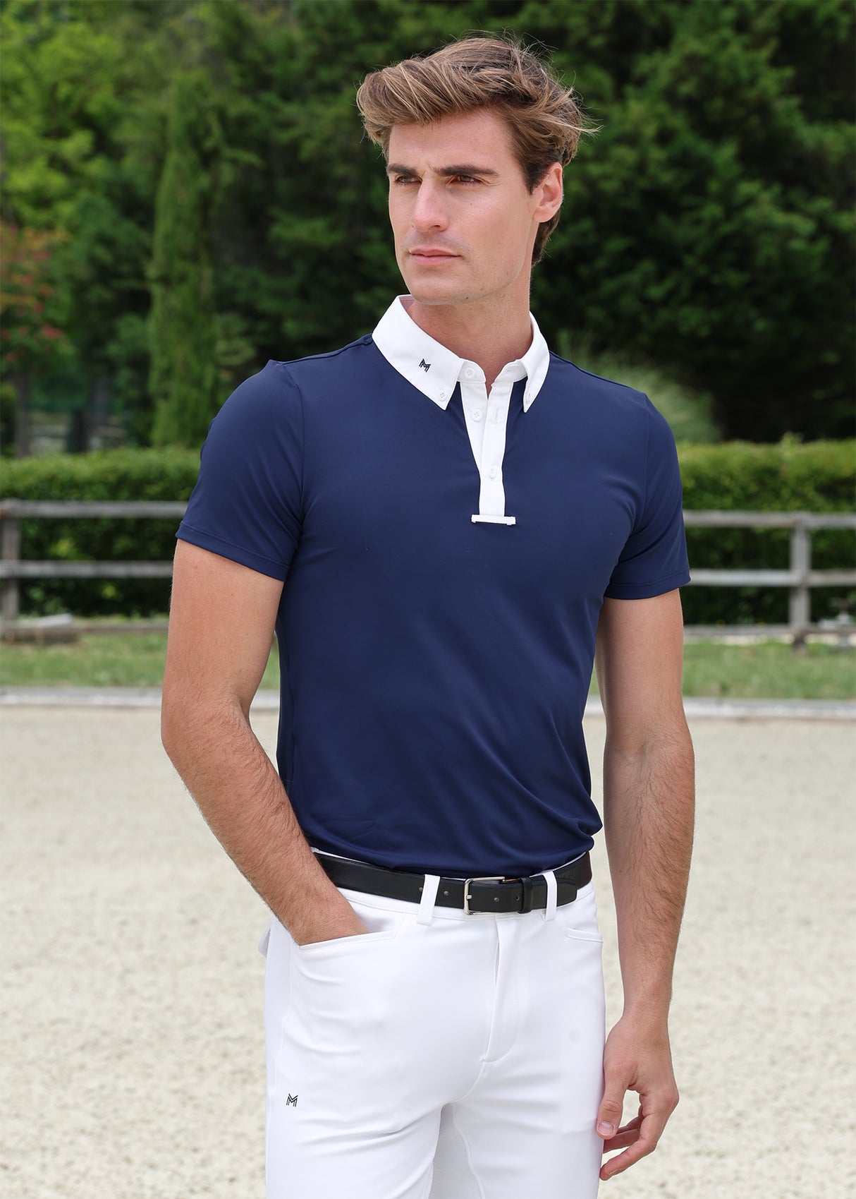 Maximilian Active Short Sleeve Competition Shirt Navy