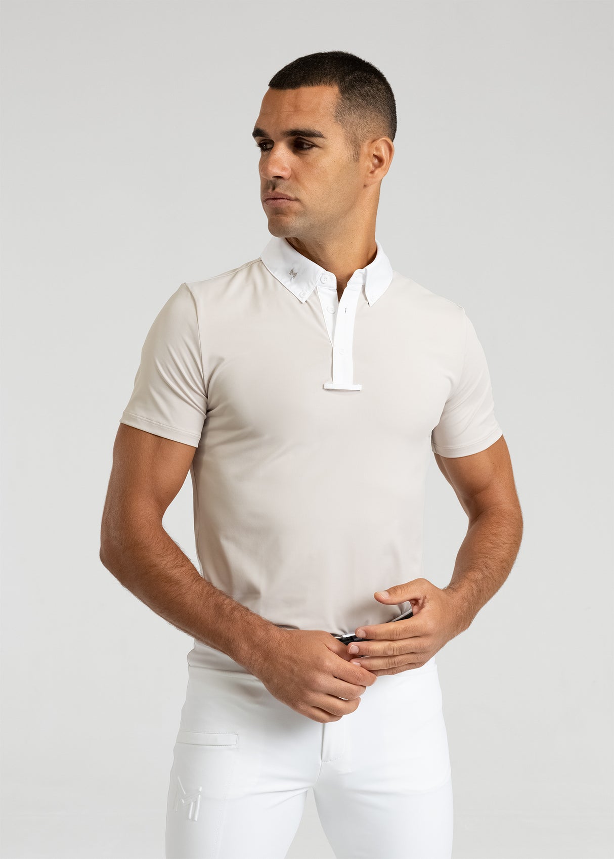 Maximilian Active Short Sleeve Competition Shirt Beige