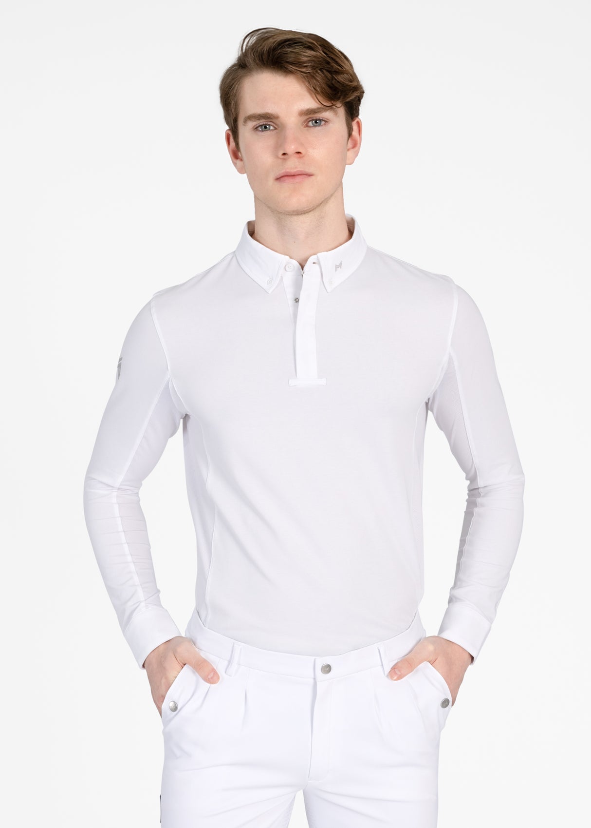 Maximilian Focus Long Sleeve Competition Shirt White