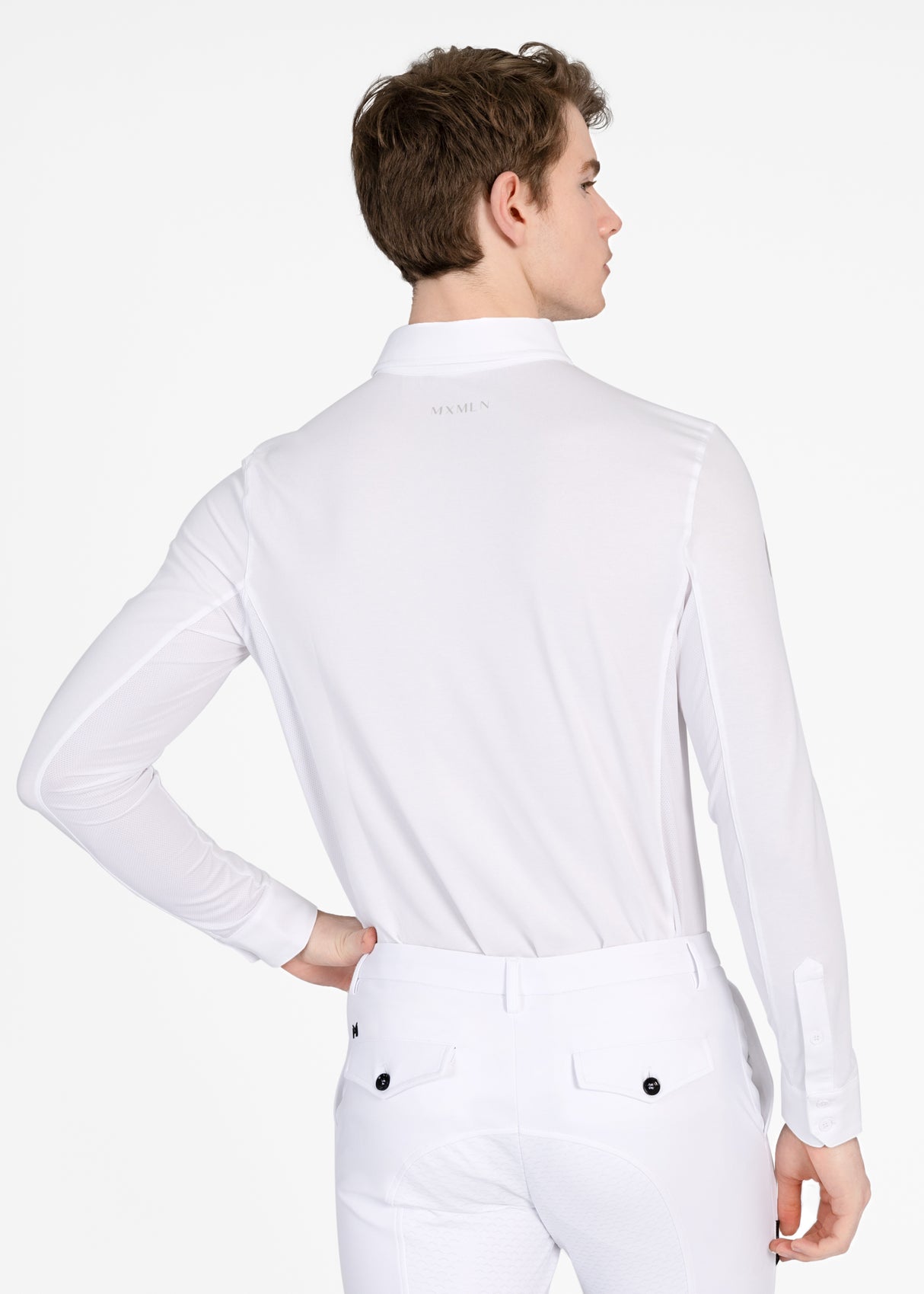 Maximilian Focus Long Sleeve Competition Shirt White