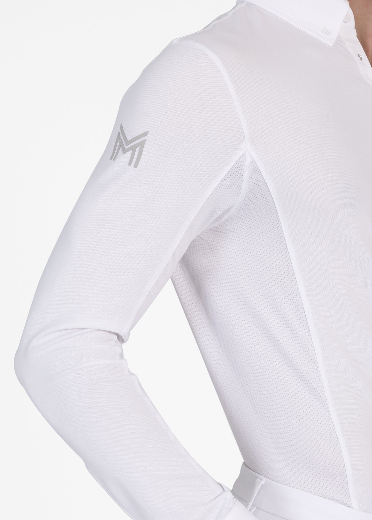 Maximilian Focus Long Sleeve Competition Shirt White