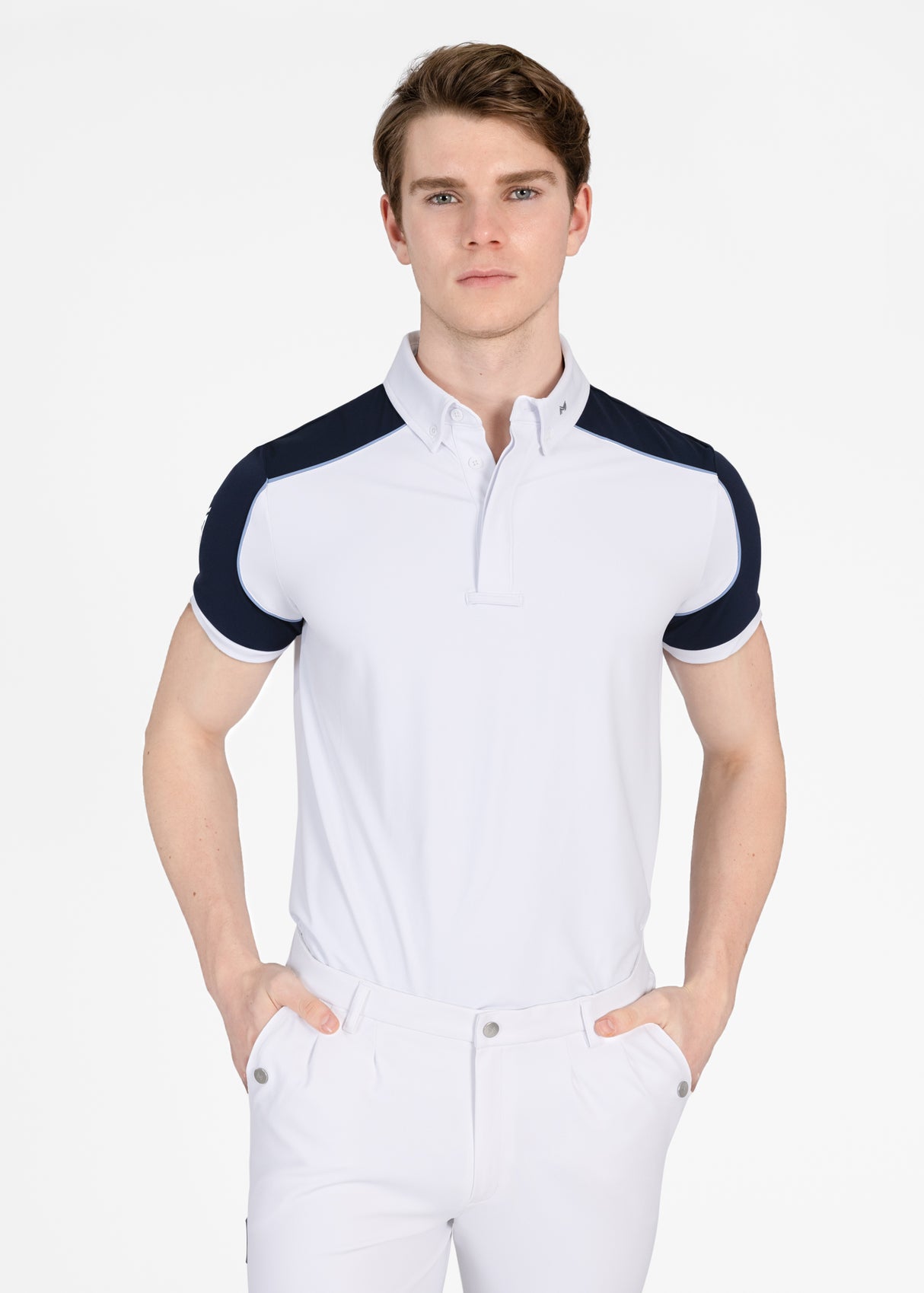 Maximilian Pivot Short Sleeve Competition Shirt White/Navy