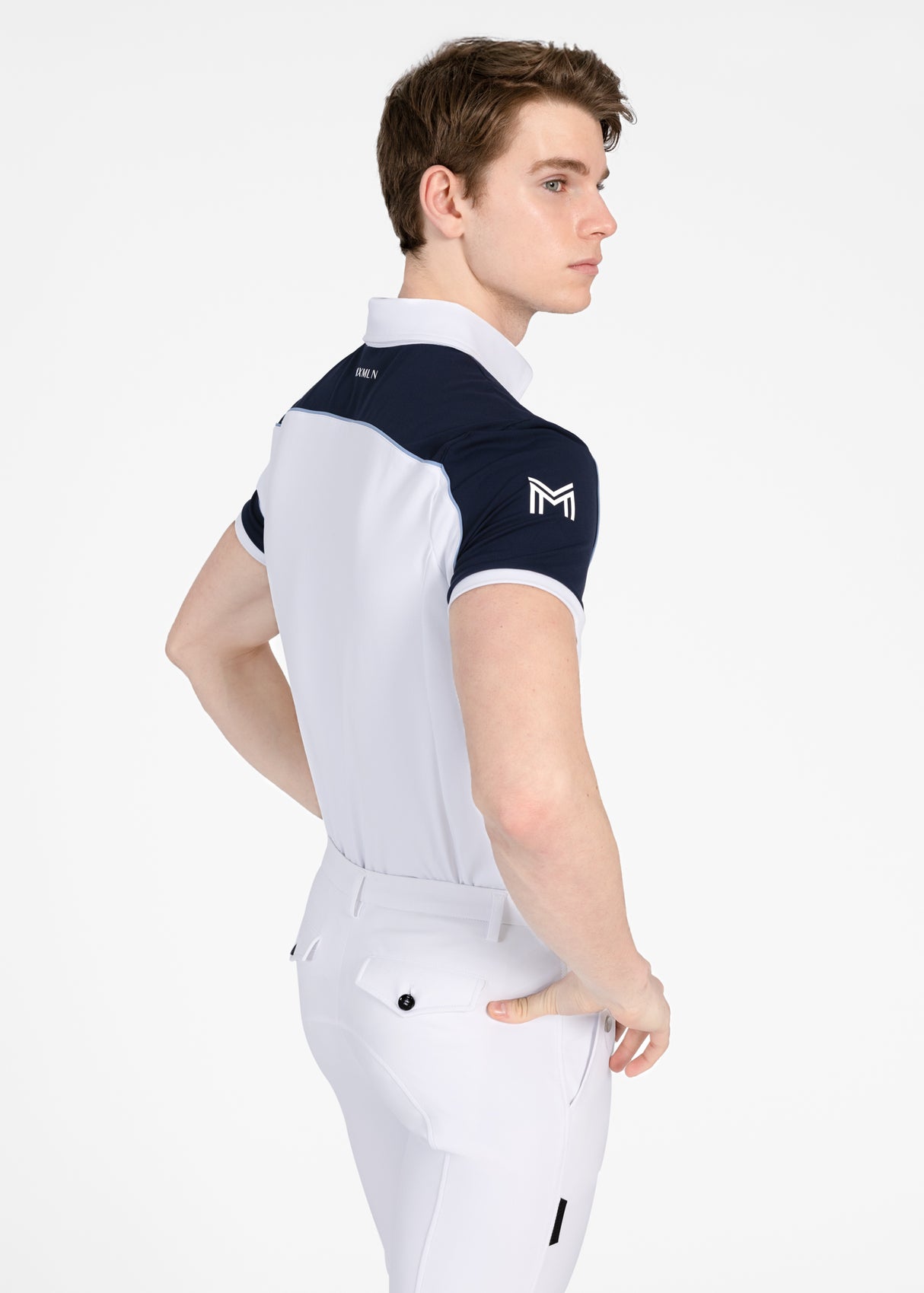 Maximilian Pivot Short Sleeve Competition Shirt White/Navy
