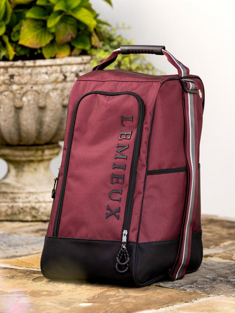 LeMieux Elite Wellington Boot Bag Burgundy