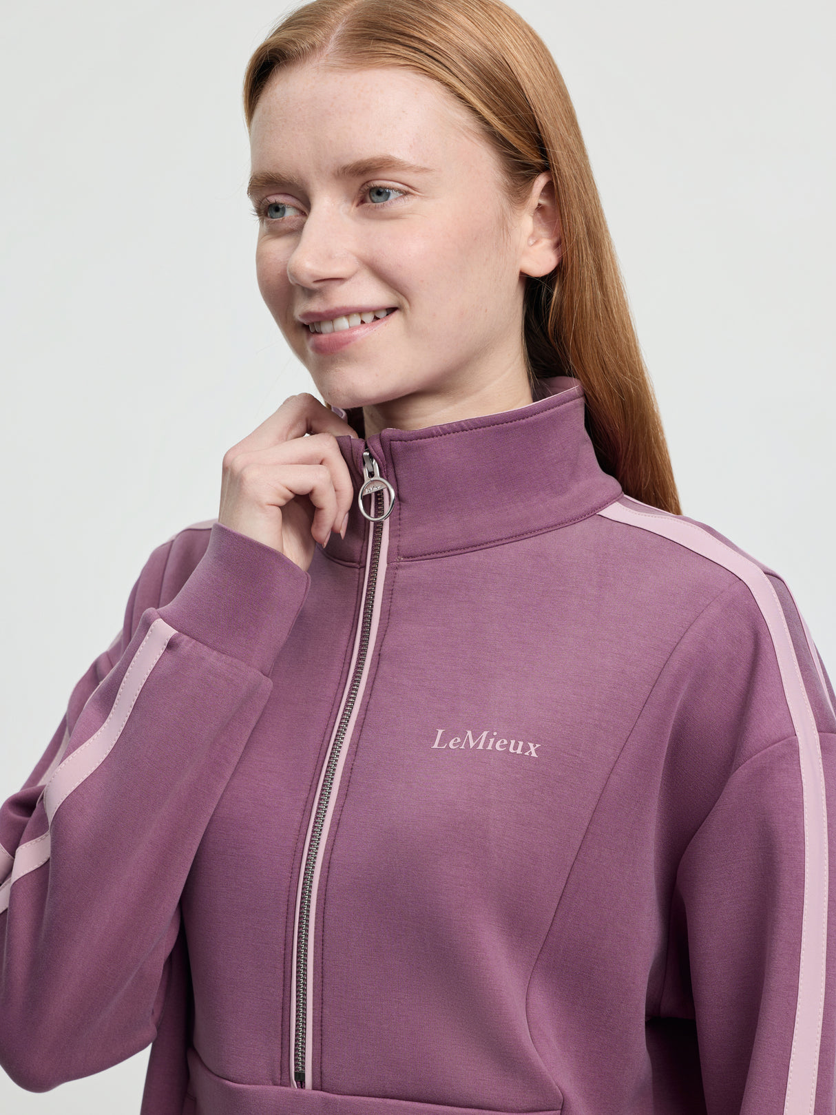 LeMieux Connie Half Zip Sweat Mallow