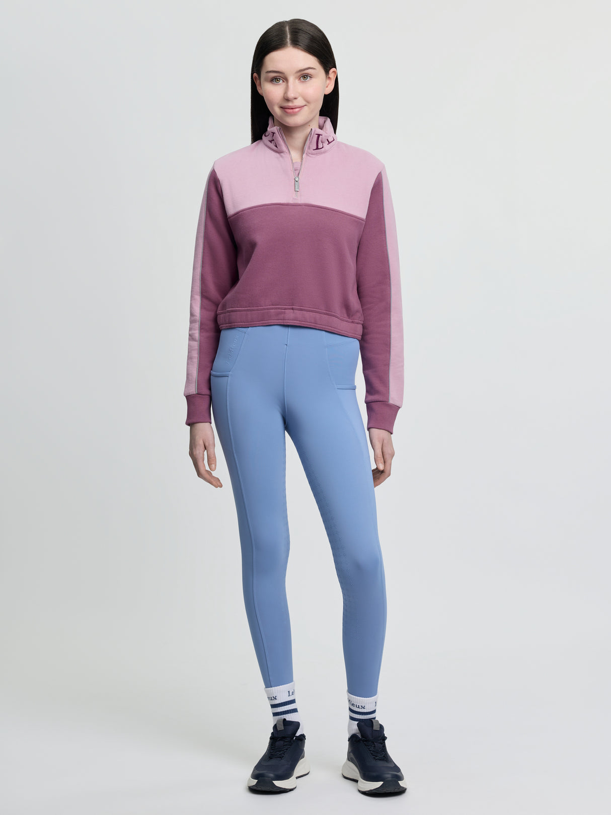 LeMieux Young Rider Cropped Kate Quarter Zip Mallow