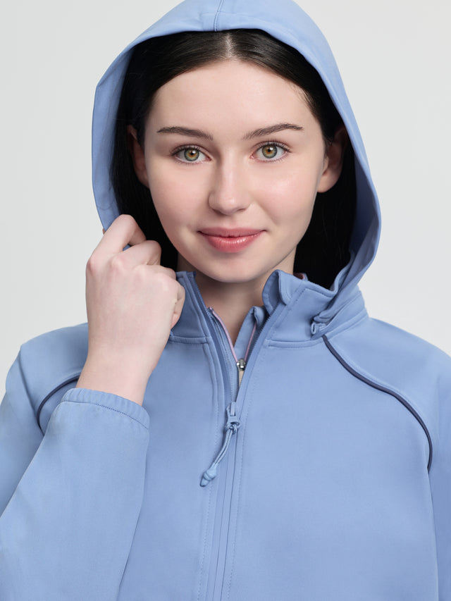 LeMieux Young Rider Paige Quarter Zip Waterproof Jacket Powder Blue