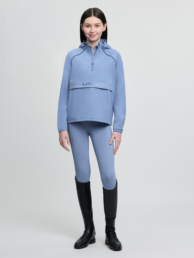 LeMieux Young Rider Paige Quarter Zip Waterproof Jacket Powder Blue