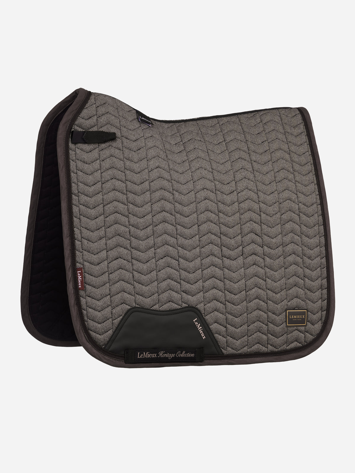 LeMieux Heritage Herringbone Dressage Saddle Pad Cocoa