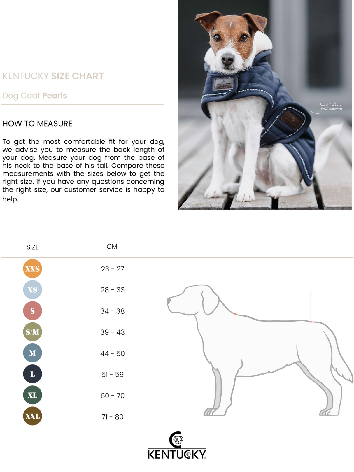 Kentucky Pearls Dog Coat Navy