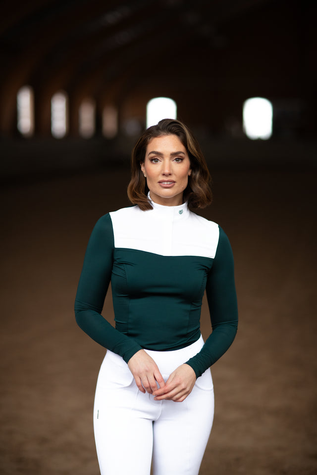 Equestrian Stockholm Fine Line Long-Sleeve Competition Top Dramatic Monday