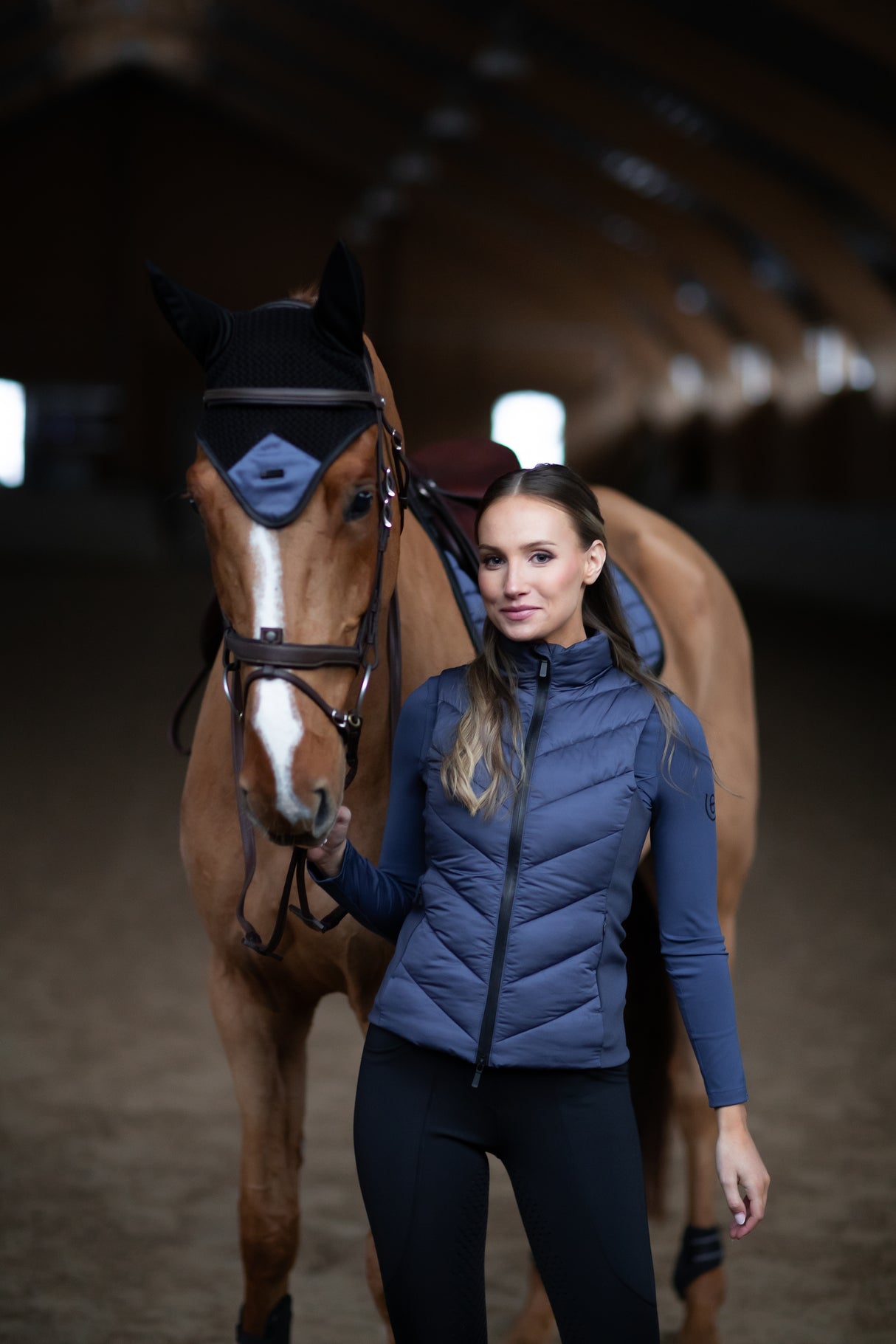 Equestrian Stockholm Ear Bonnet Sportive Dark Venice