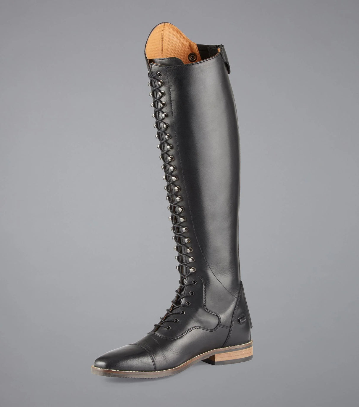 Premier Equine Maurizia Ladies Lace Front Leather Riding Boots Black
