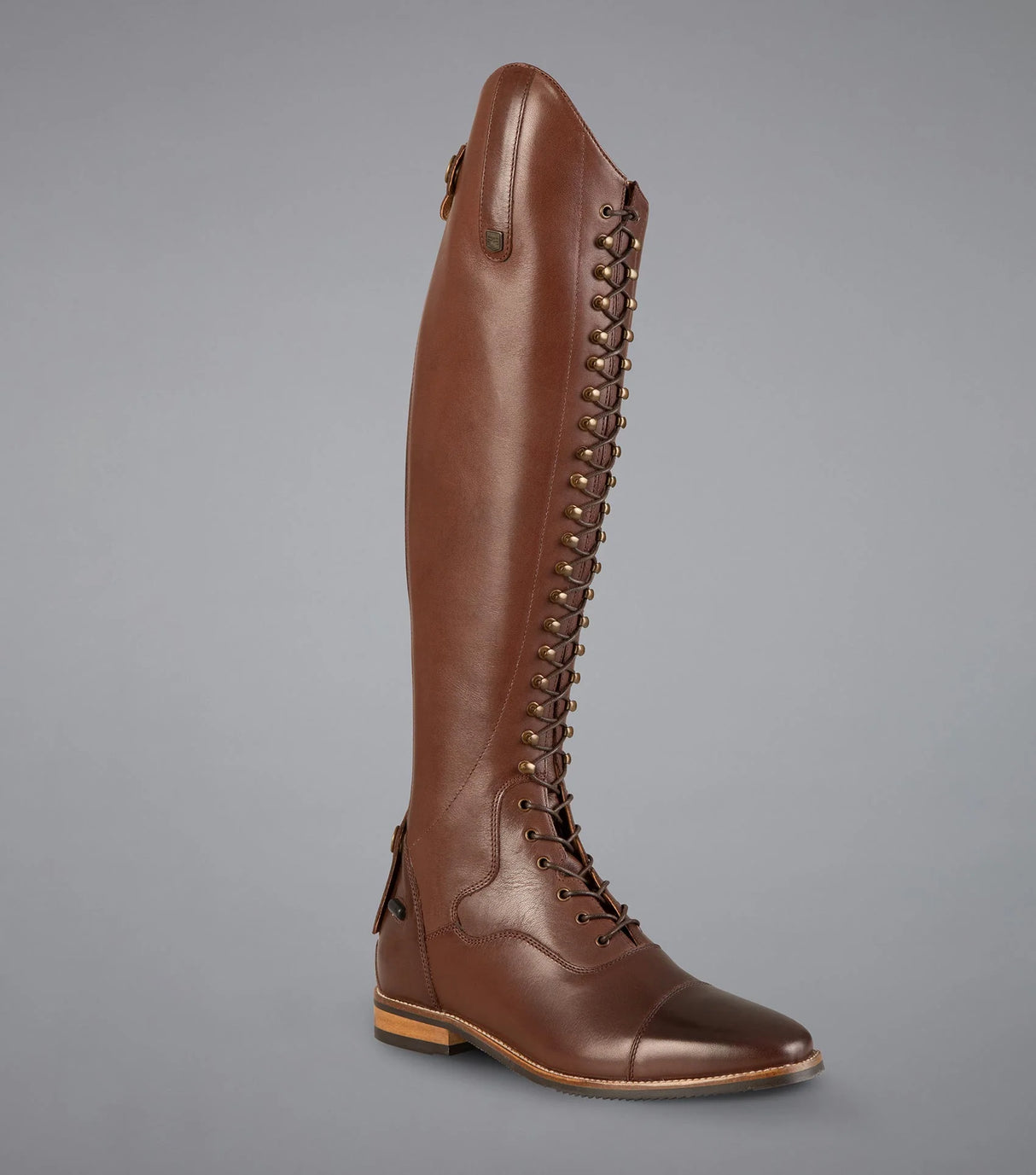 Premier Equine Maurizia Ladies Lace Front Leather Riding Boots Brown
