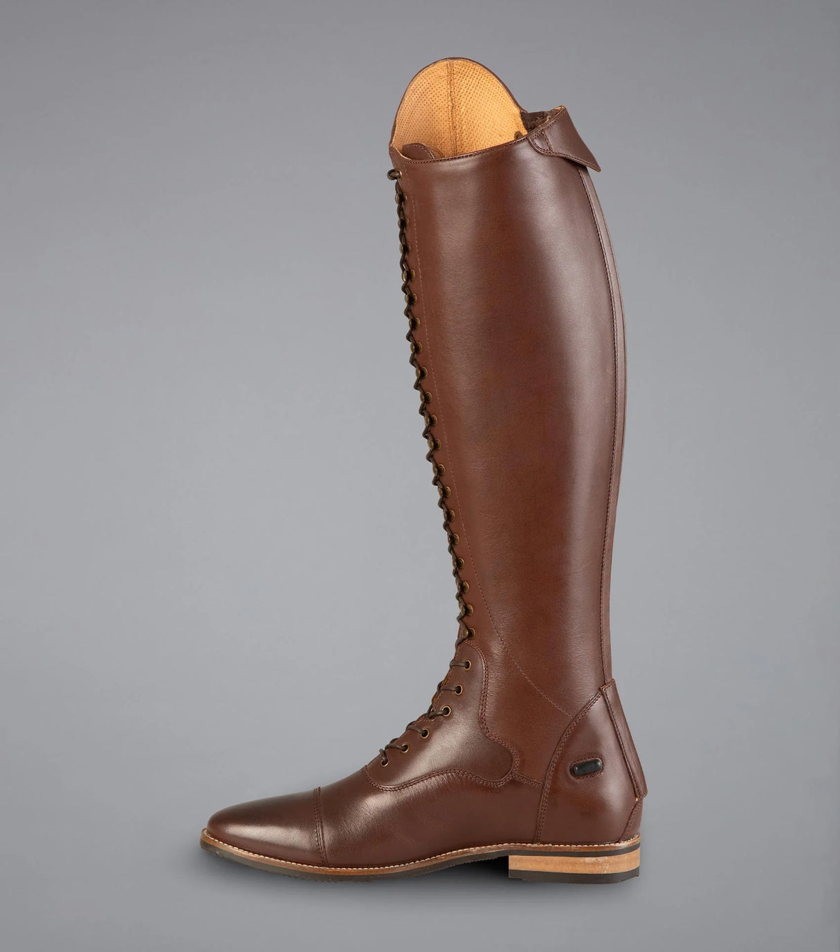 Premier Equine Maurizia Ladies Lace Front Leather Riding Boots Brown