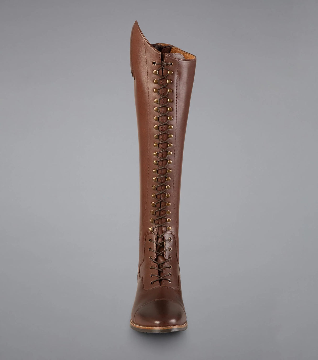 Premier Equine Maurizia Ladies Lace Front Leather Riding Boots Brown