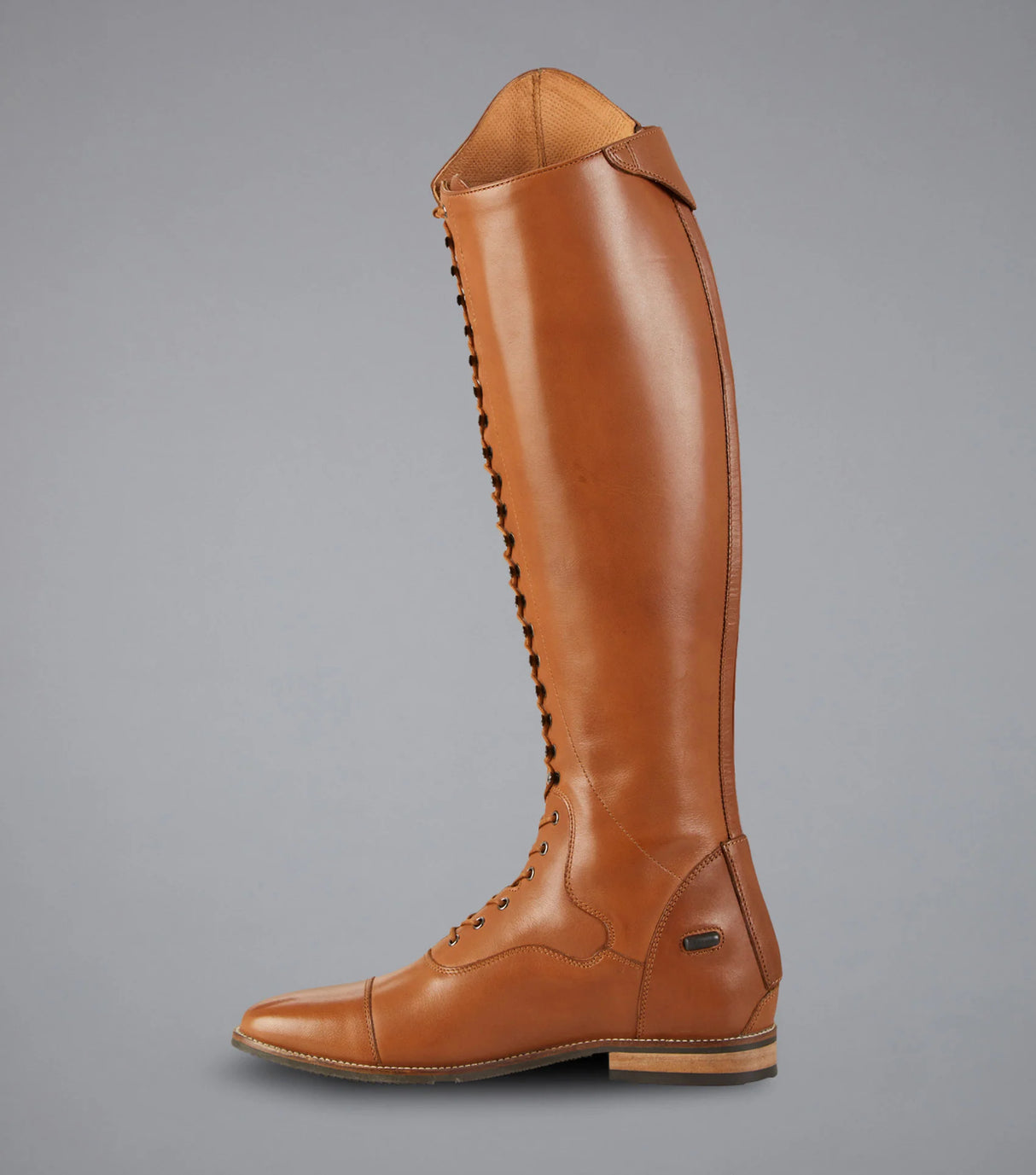 Premier Equine Maurizia Ladies Lace Front Leather Riding Boots Cognac