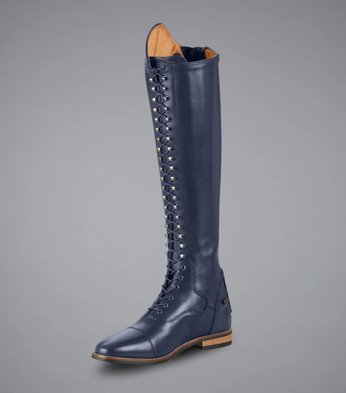 Premier Equine Maurizia Ladies Lace Front Leather Riding Boots Navy