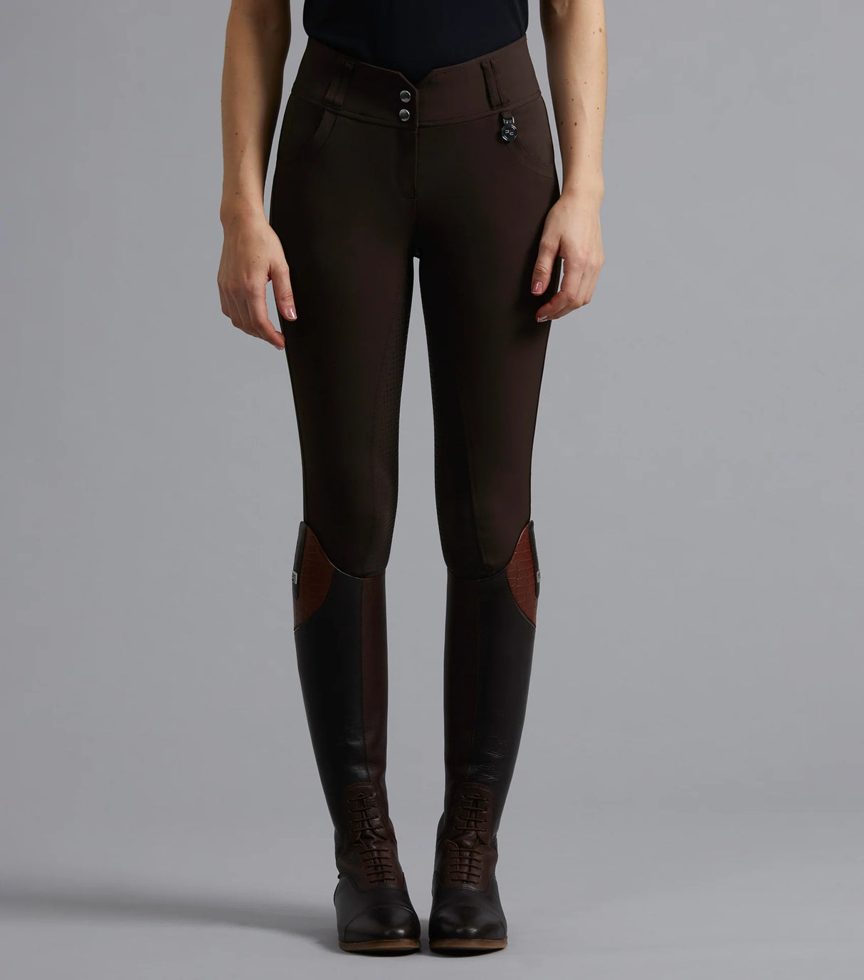 Premier Equine Sophia Ladies Full Seat High Waist Riding Breeches Chocolate