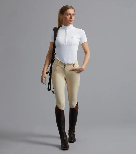 Premier Equine Sophia Ladies Full Seat High Waist Competition Riding Breeches Vanilla