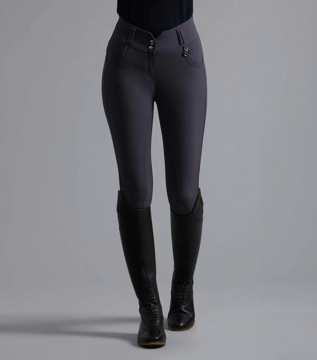 Premier Equine Sophia Ladies Full Seat High Waist Riding Breeches Anthracite