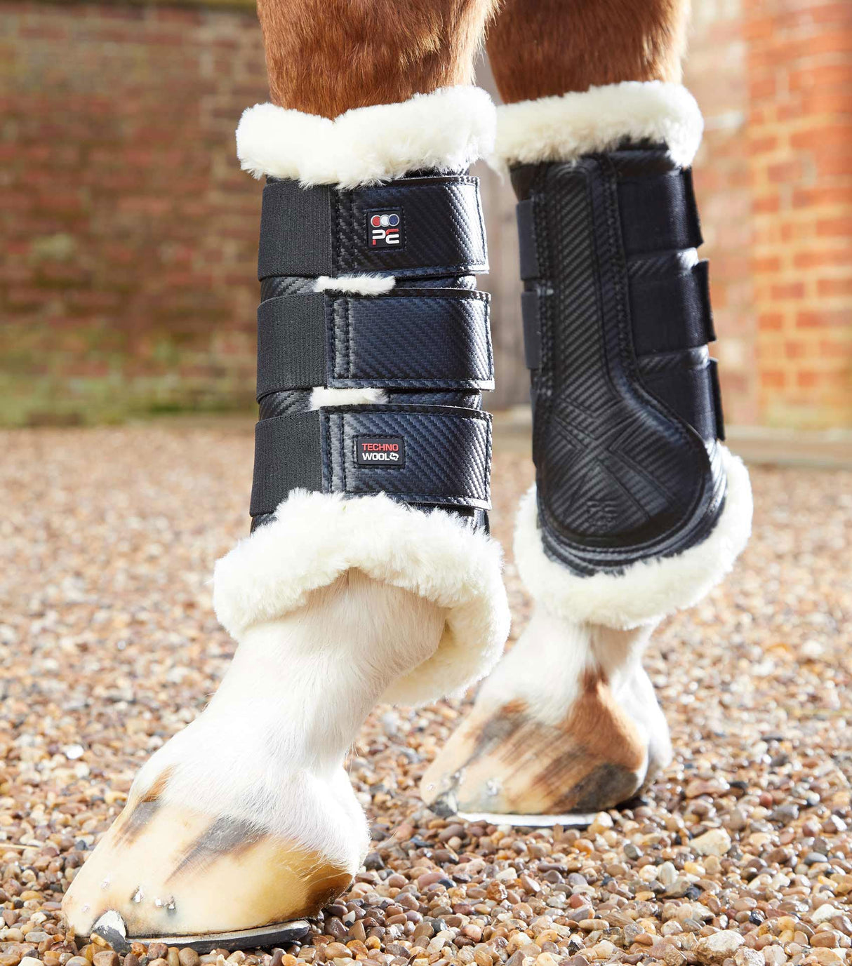 Premier Equine Techno Wool Brushing Boots Black