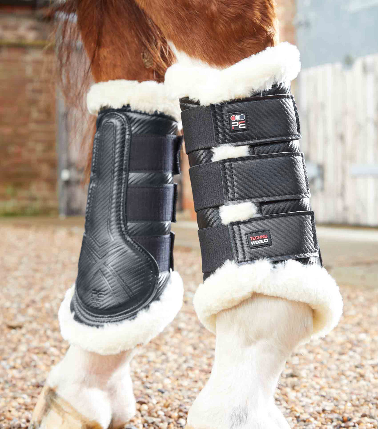 Premier Equine Techno Wool Brushing Boots Black