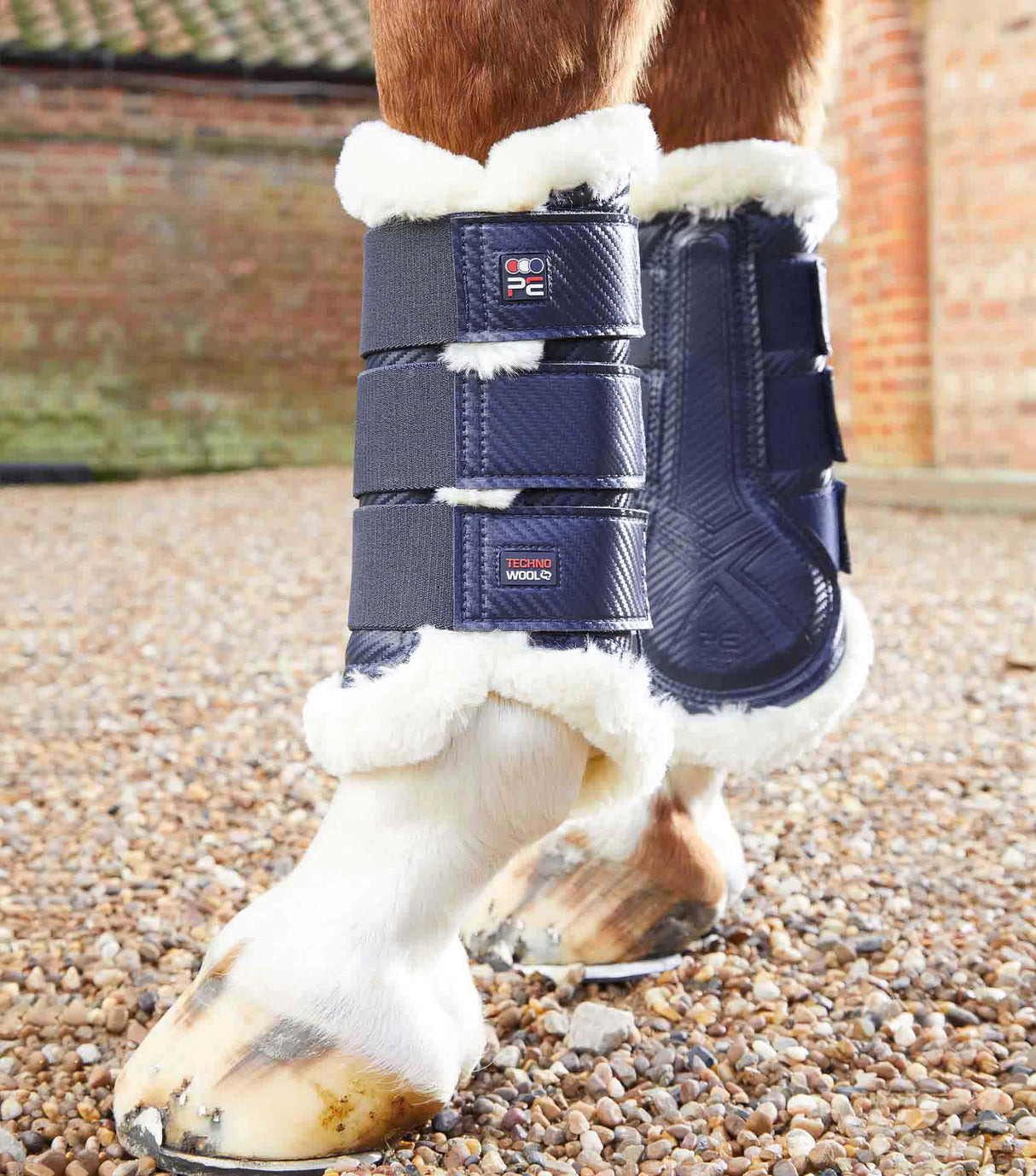 Premier Equine Techno Wool Brushing Boots Navy