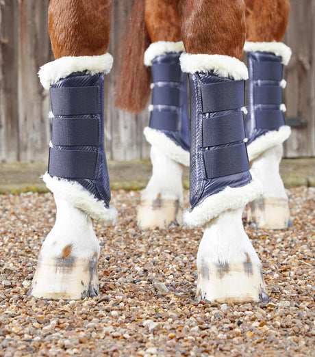 Premier Equine Techno Wool Brushing Boots Navy
