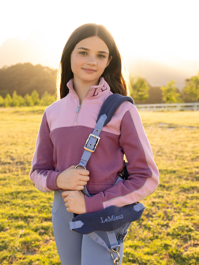 LeMieux Young Rider Cropped Kate Quarter Zip Mallow