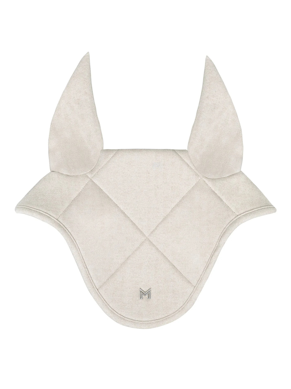 Maximilian Herringbone Ear Bonnet Beige