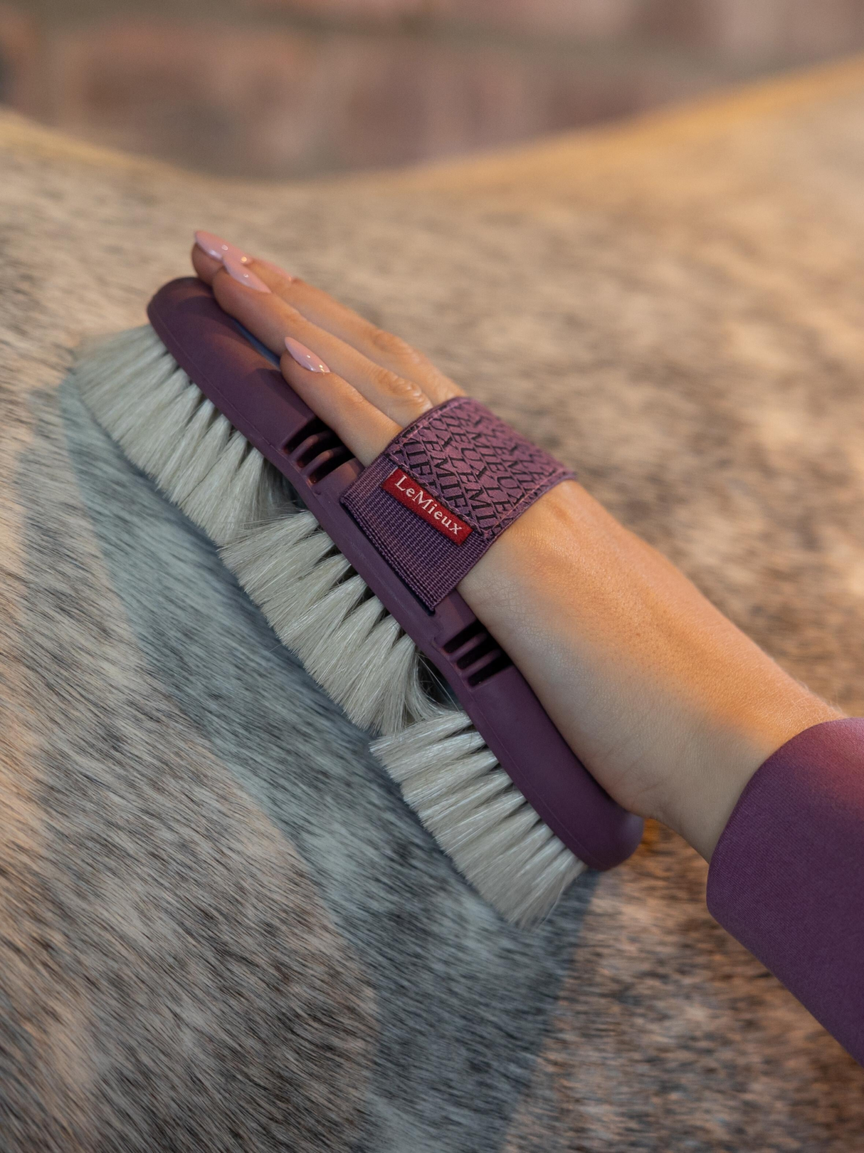 LeMieux Flexi Goat Hair Body Brush Powder Blue