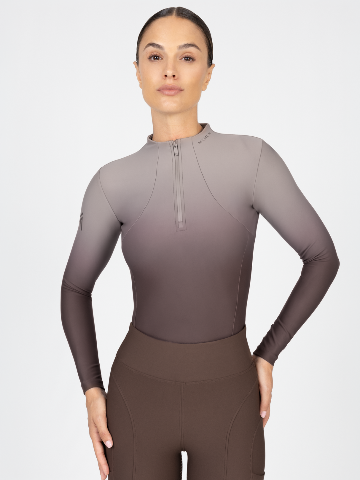 Maximilian Ombré Long Sleeve Base Layer Mocha