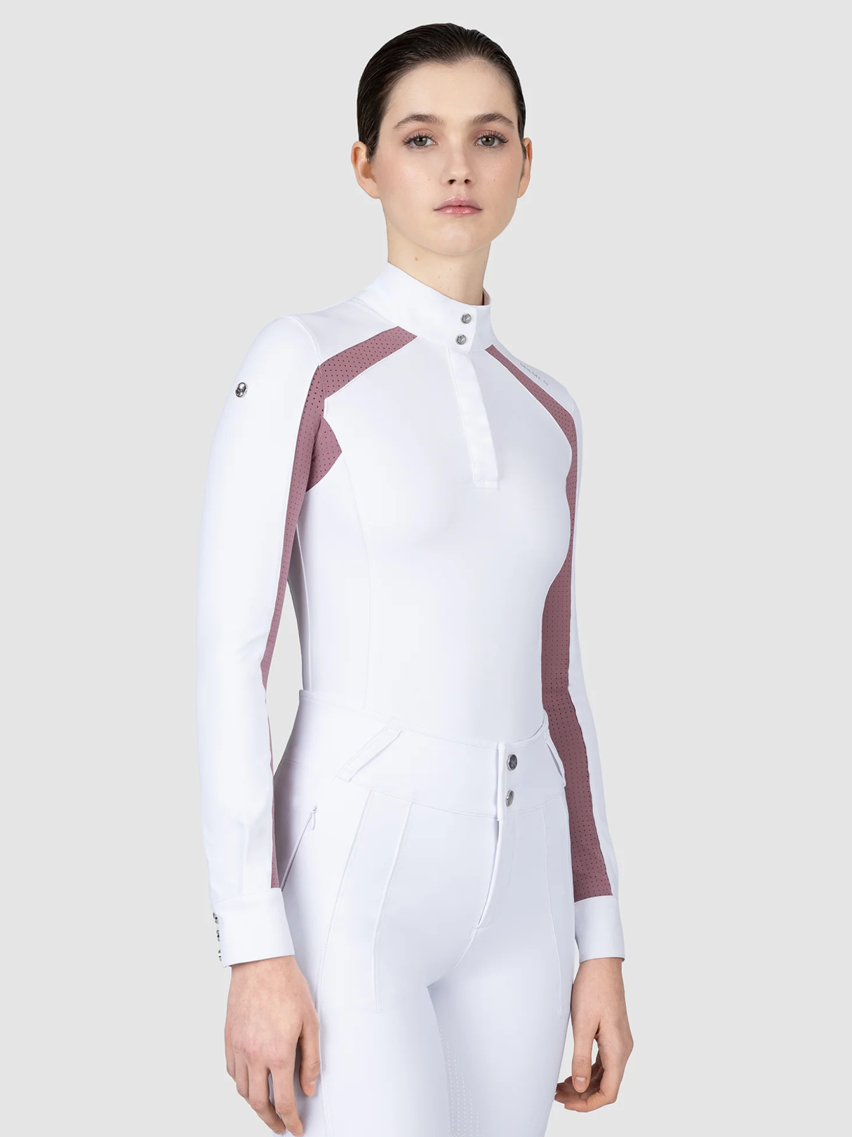 Maximilian Aveen Long Sleeve Show Shirt White/Mauve