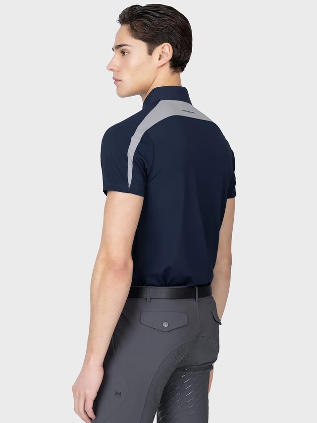Maximilian Court Polo Shirt Navy/Grey