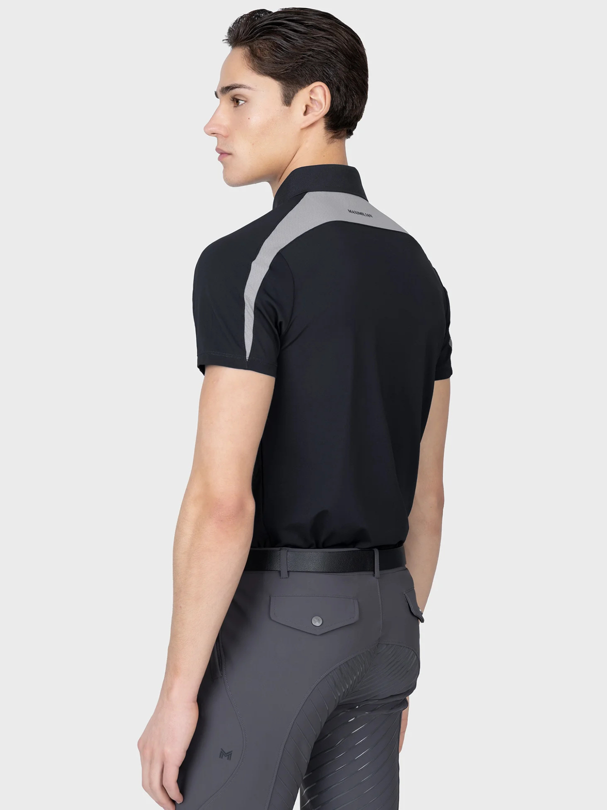 Maximilian Court Polo Shirt Black/Grey