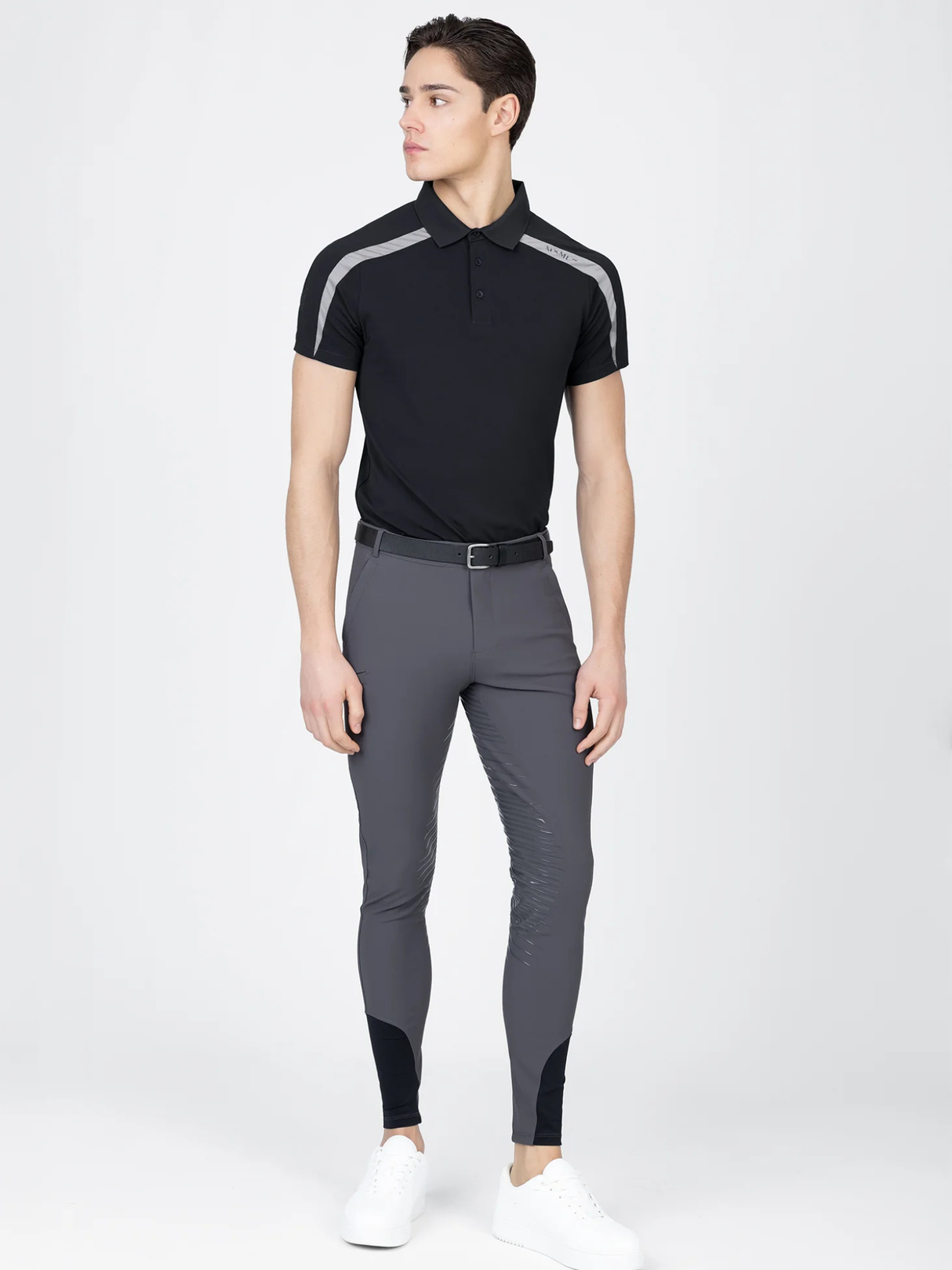 Maximilian Court Polo Shirt Black/Grey