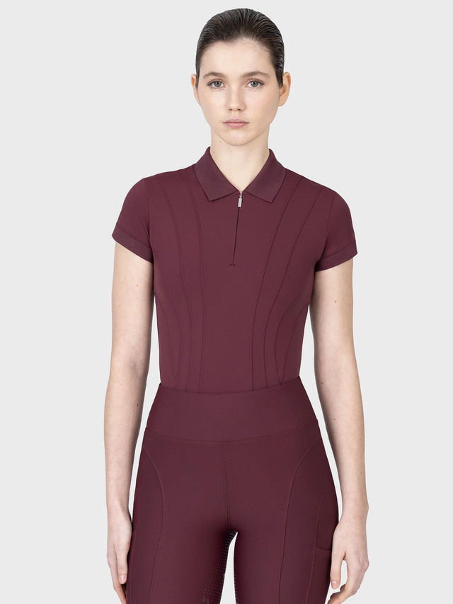 Maximilian Arc Short Sleeve Polo Shirt Rosewood