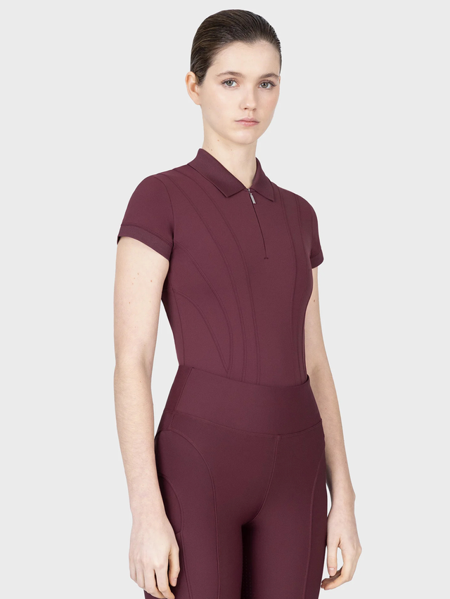 Maximilian Arc Short Sleeve Polo Shirt Rosewood