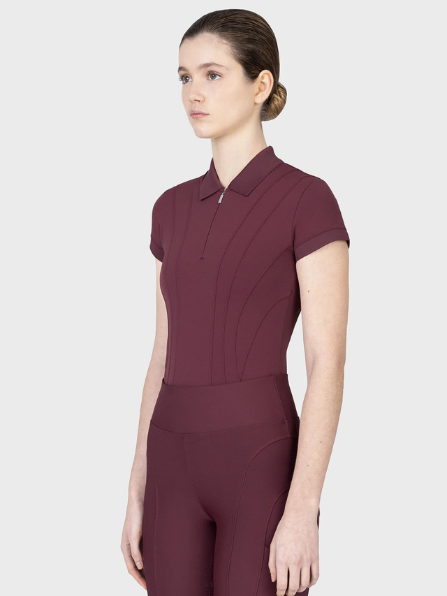Maximilian Arc Short Sleeve Polo Shirt Rosewood