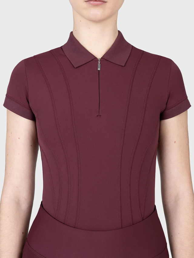 Maximilian Arc Short Sleeve Polo Shirt Rosewood