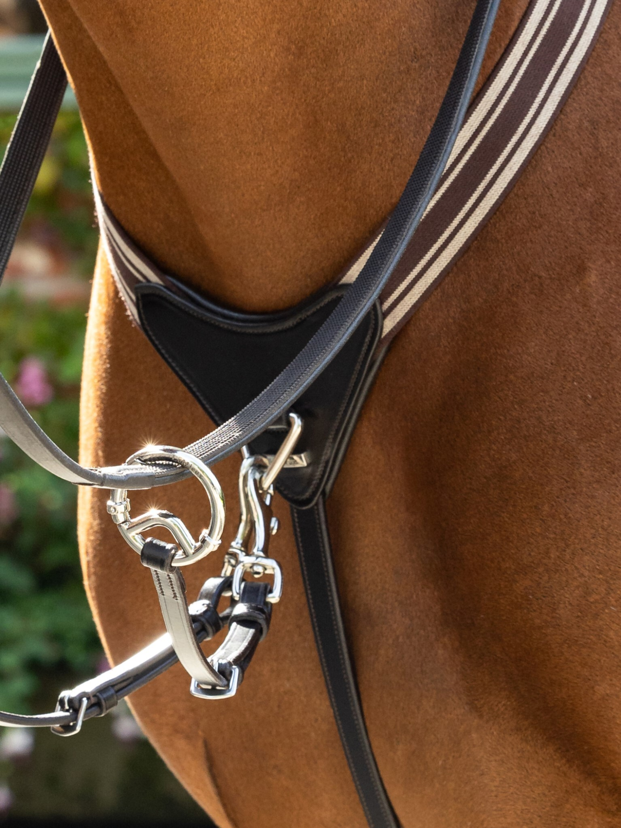 LeMieux Arika Elasticated Breastplate Black/Silver